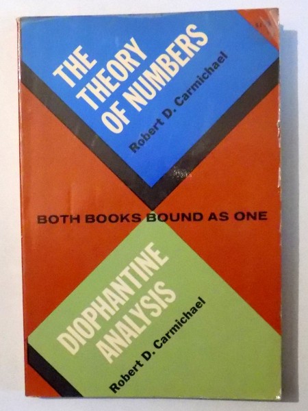 THE THEORY OF NUMBERS AND DIOPHANTINE ANALYSIS by ROBERT D. CARMICHAEL , 1914