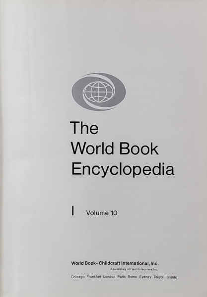THE  WORLD BOOK ENCYCLOPEDIA , VOLUMUL 10 - I  , 1978