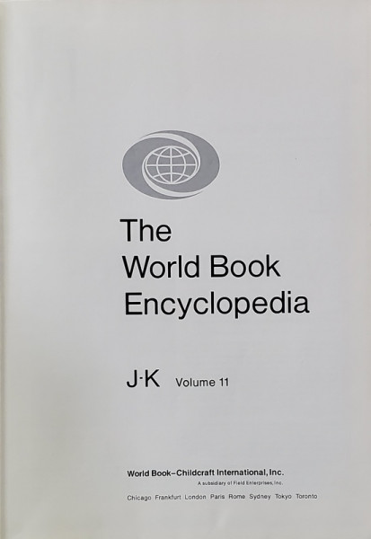 THE  WORLD BOOK ENCYCLOPEDIA , VOLUMUL 11 - J- K  , 1978