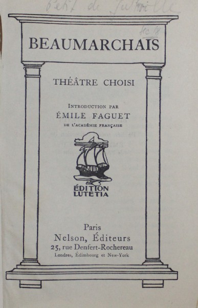 THEATRE CHOISI de BEAUMARCHAIS