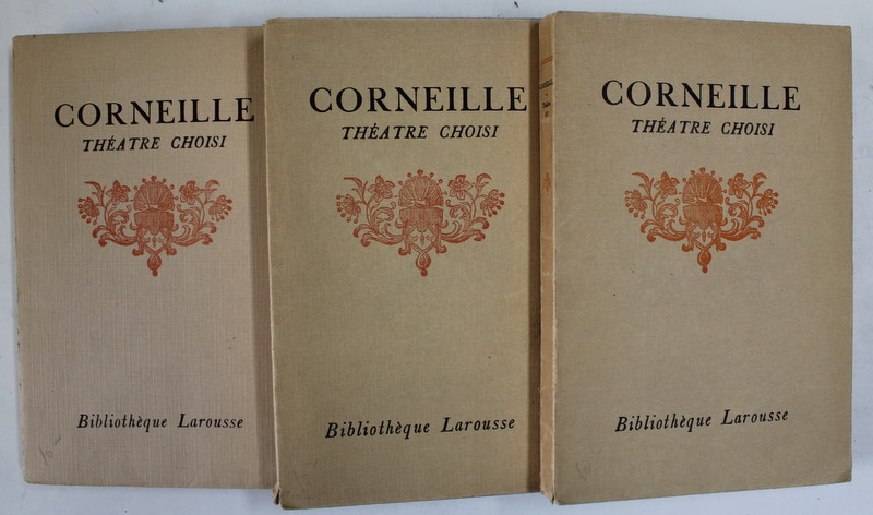 THEATRE CHOISI par CORNEILLE , TROIS VOLUMES , 1928