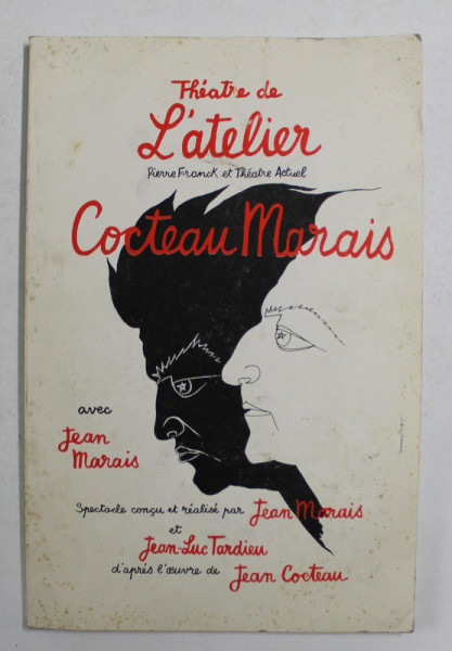 THEATRE  DE L 'ATELIER - COCTEAU MARAIS , avec JEAN MARAIS , 1983