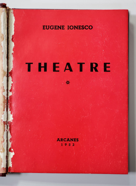 THEATRE par EUGENE IONESCO - PARIS, 1953 *DEDICATIE