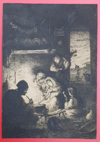 Theodor Aman -  Adunati la mamaliga, Gravura 1876