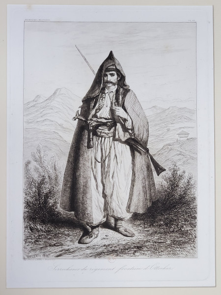 Theodore Valerio - Serrecaner du regiment frontiere d' Ottochaz, Gravura, 1854