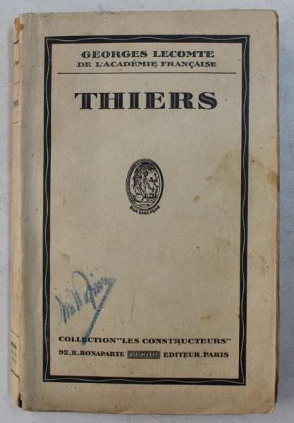 THIERS par GEORGES LECOMTE , 1933