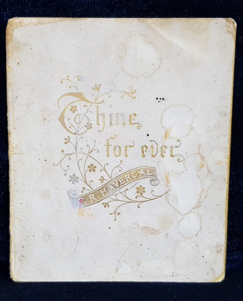 THINE FOR EVER  - verses by FRANCES RIDLEY HAVERGAL , CONTINE CROMOLITOGRAFII , SECOLUL XIX