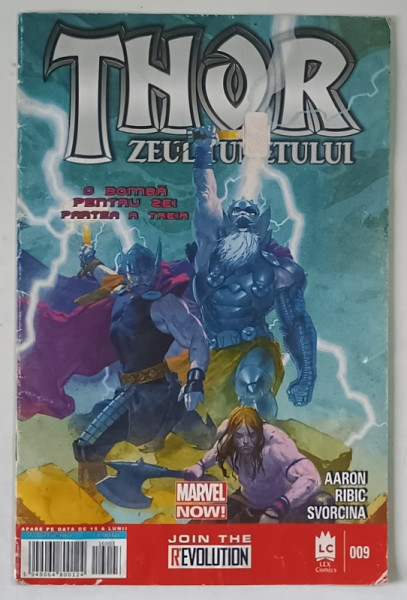 THOR , ZEUL TUNETULUI , NUMARUL 9 , MARTIE de JASON AARON ... IVE SVORCINA , 2016