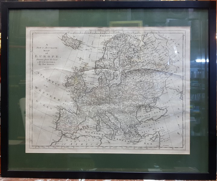 Tho's Bowen - Harta Europei, 1777
