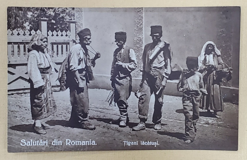 TIGANI LACATUSI , FOTOGRAFIE TIP CARTE POSTALA , INCEPUTUL SEC. XX