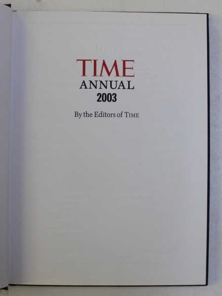 TIME- ANNUAL 2003