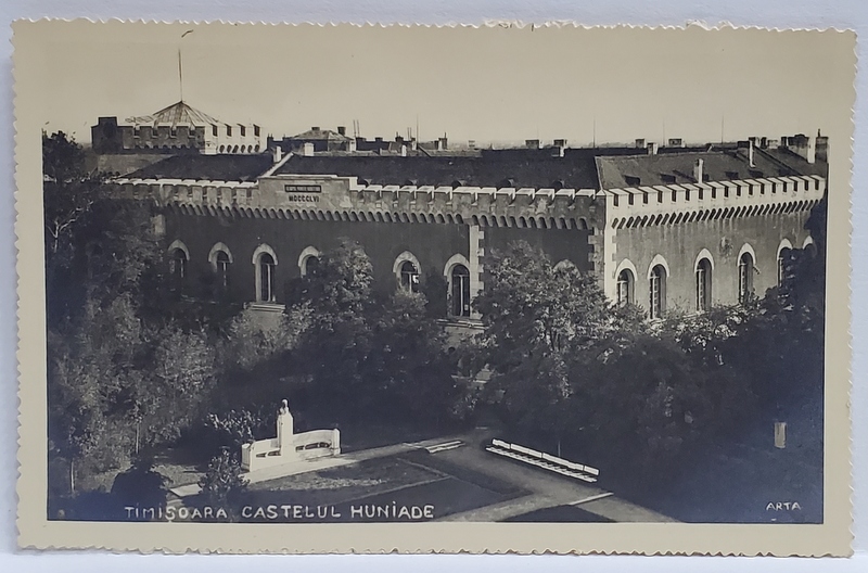 TIMISOARA , CASTELUL HUNIADE , FOTOGRAFIE TIP CARTE POSTALA , 1934