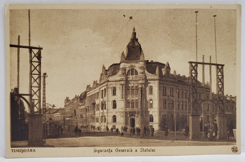 TIMISOARA , CLADIREA UNDE FUNCTIONA SIGURANTA GENERALA A STATULUI , CARTE POSTALA , INCEPUT DE SECOL XX