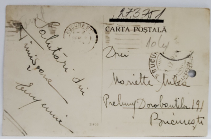 Prescribe basic morale TIMISOARA , GARA DOMNITA ELENA , CARTE POSTALA , 1924