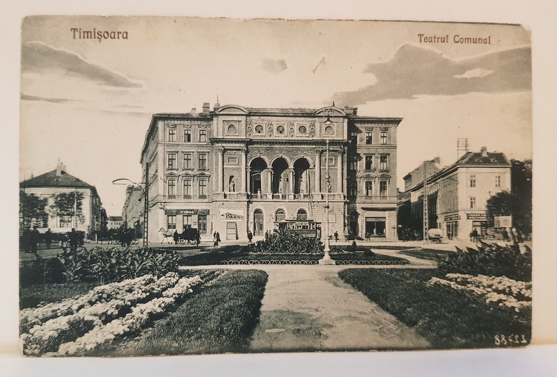 TIMISOARA , TEATRUL COMUNAL , CARTE POSTALA , 1926