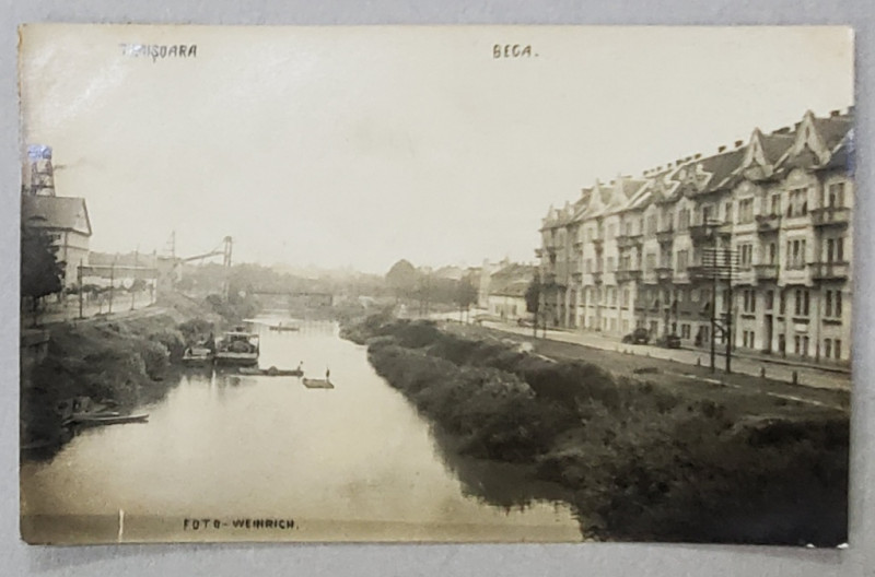 TIMISOARA , VEDERE PE BEGA , CARTE POSTALA  ILUSTRATA ,  1930