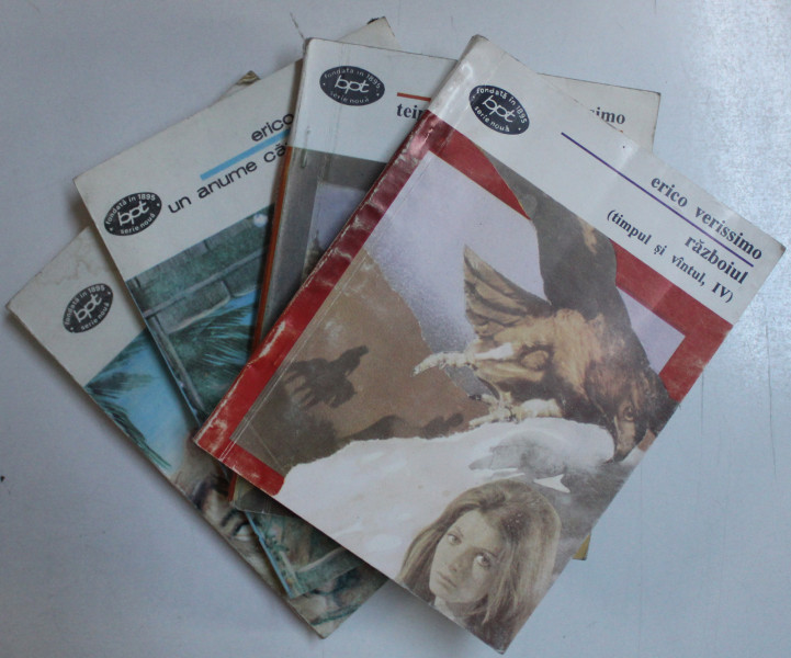 TIMPUL SI VANTUL de ERICO VERISSIMO , VOLUMELE I - IV , 1993 - 1994