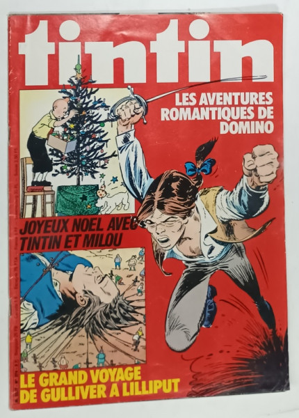 TINTIN  , REVISTA DE BENZI DESENATE , TEXT IN LIMBA FRANCEZA , No. 276 , anii ' 70 -' 80