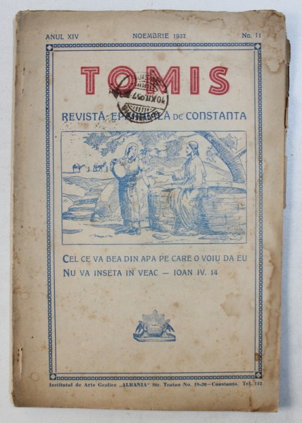 TOMIS - REVISTA EPARHIALA DE CONSTANTA , ANUL XIV , NO . 11 , NOEMBRIE ,  1937