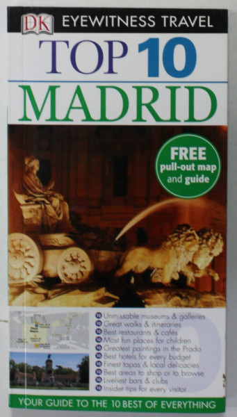TOP 10 MADRID , EYEWITNESS TRAVEL GUIDE , by CHRISTOPHER and MELANIE RICE , 2009