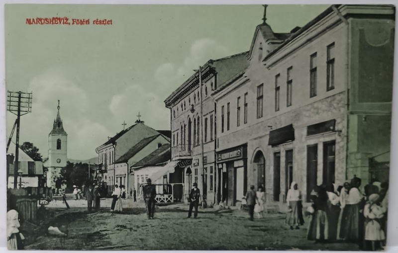 TOPLITA , CLADIRI CU MAGAZINE LA PARTER , ZONA CENTRALA ,  CARTE POSTALA ILUSTRATA , INCEPUTUL SEC. XX