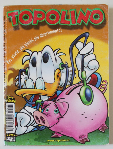 TOPOLINO , BENZI DESENATE CU TEXT IN LIMBA ITALIANA , NO. 2265 , ANII '2000