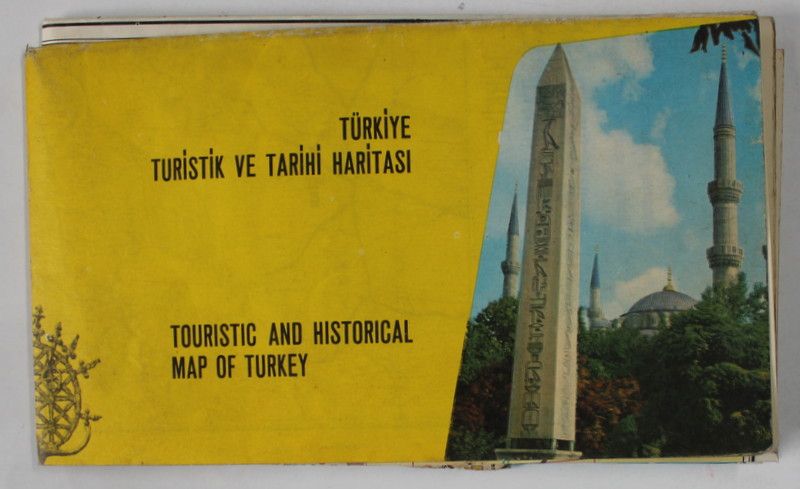TOURISTIC AND HISTORICAL MAP OF TURKEY , 1964