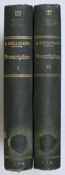 TRAITE DE LA PRESCRIPTION TOM I - II par L. GUILLOUARD , 1901