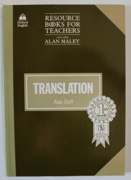TRANSLATION by ALAN DUFF , RESURCE BOOKS FOR TEACHERS , editor ALAN MALEY , 1992