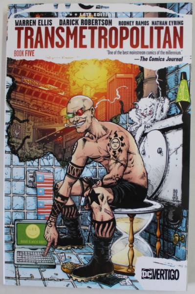 TRANSMETROPOLITAN , BOOK FIVE by WARREN ELLIS ...NATHAN EYRING , 2004 , BENZI DESENATE  PENTRU ADULTI