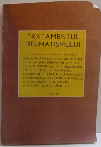 TRATAMENTUL REUMATISMULUI , COMUNICARI SI REFERATE , 1986