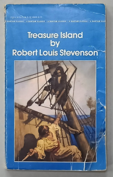 TREASURE ISLAND by ROBERT LOUIS STEVENSON , 1992, PREZINTA URME DE UZURA SI DE INDOIRE