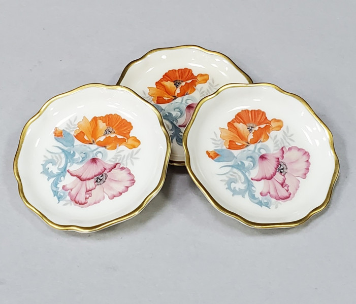 Trei farfurioare decorative din portelan, Rosentrhal, Perioada Interbelica