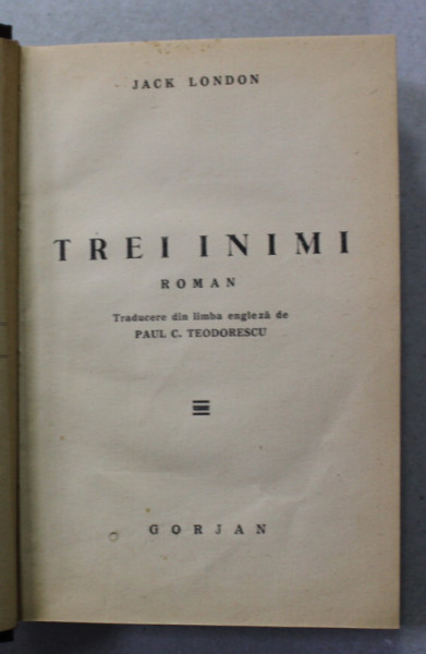 TREI INIMI , roman de JULES VERNE , 1943