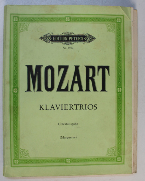 TRIOS FUR KLAVIER , VIOLINE UND VIOLONCELLO , UND TRIO KV 498 FUR KLAVIER , KLARINETE (VIOLINE) UND VIOLA von W. A. MOZART