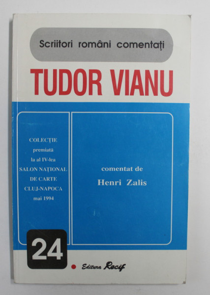 TUDOR VIANU COMENTAT de HENRI ZALIS , 1997