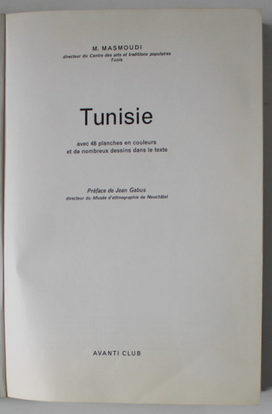 TUNISIE par M. MASMOUDI , 48 planches en couleurs .., 1968