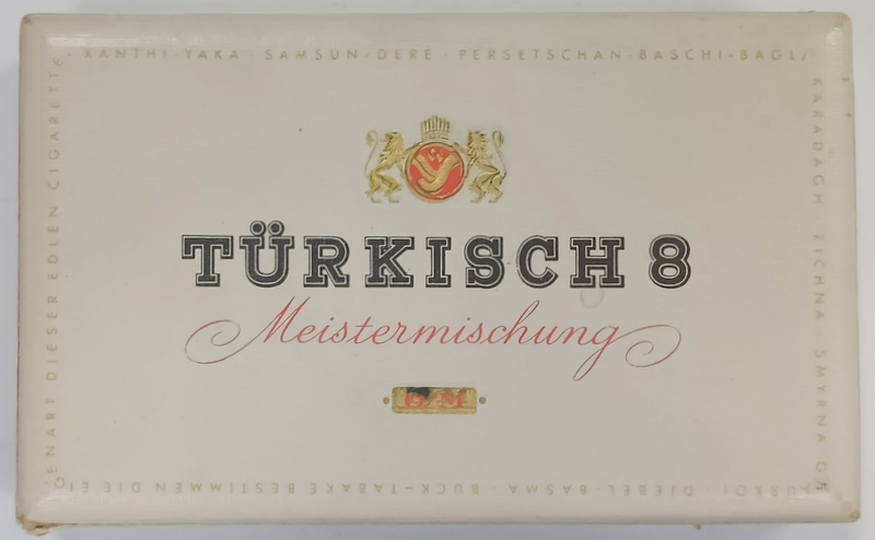 ' TURKISCH 8 ' , PACHET DE TIGARI PENTRU 25 DE TIGARETE , GERMANIA , PERIOADA  INTERBELICA