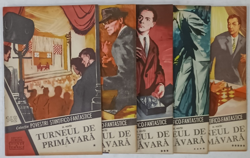TURNEUL DE PRIMAVARA de H. MATEI , COLECTIA ' POVESTIRI STIINTIFICO - FANTASTICE ' NR. 142 -146  , 5 CARTI , ANII '60