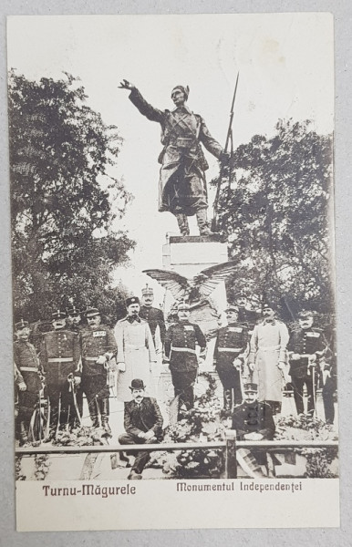 TURNU - MAGURELE  - MONUMENTUL INDEPENDENTEI , CARTE POSTALA ILUSTRATA , MONOCROMA , CIRCULATA ,  1939
