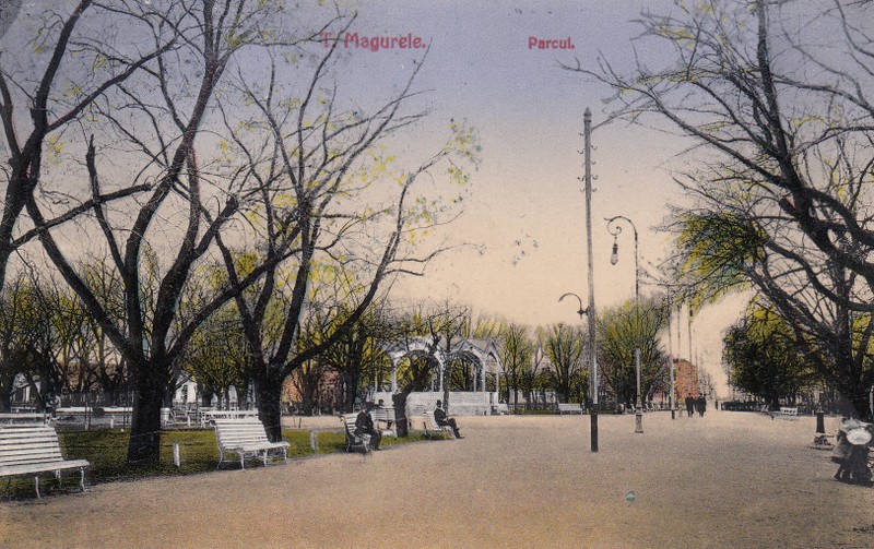 TURNU MAGURELE , PARCUL , CARTE POSTALA ILUSTRATA , NECIRCULATA , POLICROMA, INCEPUTUL SECOLULUI XX