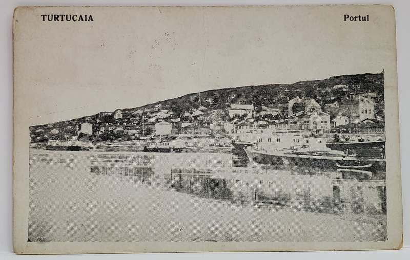 TURTUCAIA , PORTUL , CARTE POSTALA ILUSTRATA ,  1922