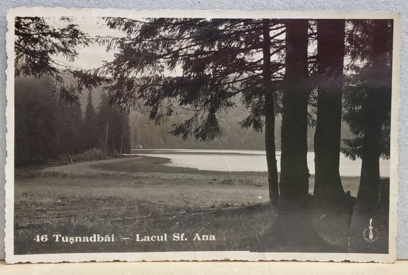 TUSNAD BAI - LACUL SFANTA ANA , CARTE POSTALA ILUSTRATA , 1940