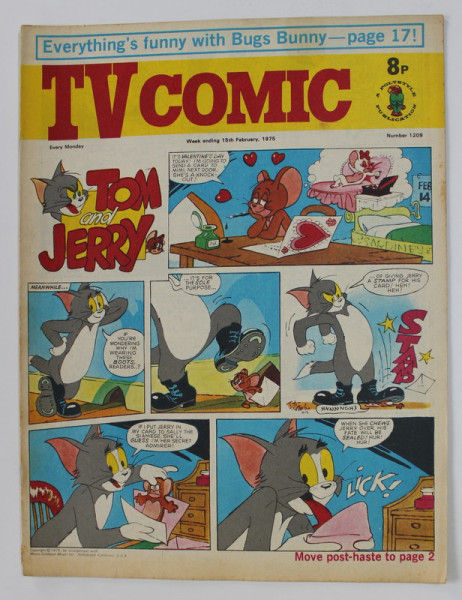 TV COMIC , REVISTA ENGLEZA PENTRU COPII , BENZI DESENATE , 15 FEBRUARY  , 1975