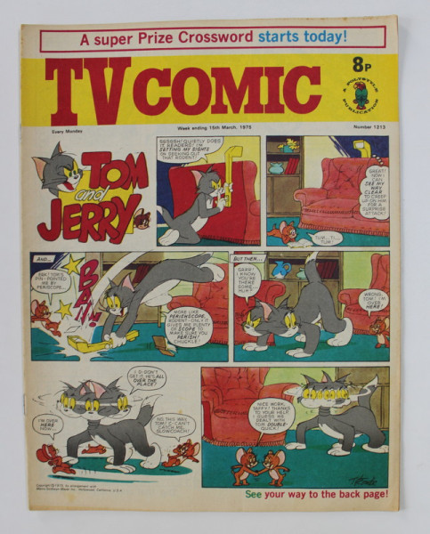 TV COMIC , REVISTA ENGLEZA PENTRU COPII ,  BENZI DESENATE , 15 MARCH, 1975
