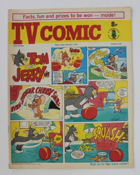 TV COMIC , REVISTA ENGLEZA PENTRU COPII , BENZI DESENATE , 19  APRIL , 1975