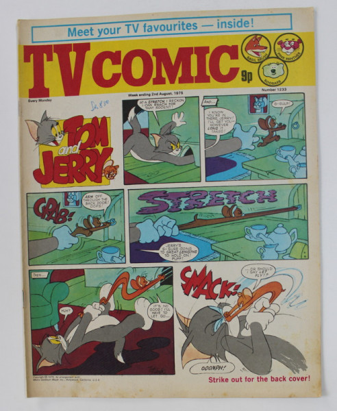 TV COMIC , REVISTA ENGLEZA PENTRU COPII , BENZI DESENATE , 2 AUGUST  , 1975