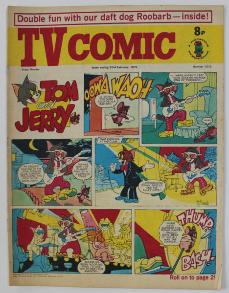 TV COMIC , REVISTA ENGLEZA PENTRU COPII , BENZI DESENATE , 22 FEBRUARY , 1975