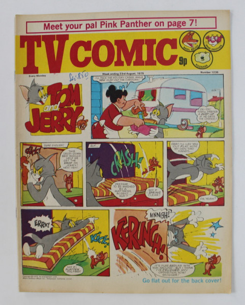 TV COMIC , REVISTA ENGLEZA PENTRU COPII , BENZI DESENATE , 23 AUGUST  , 1975