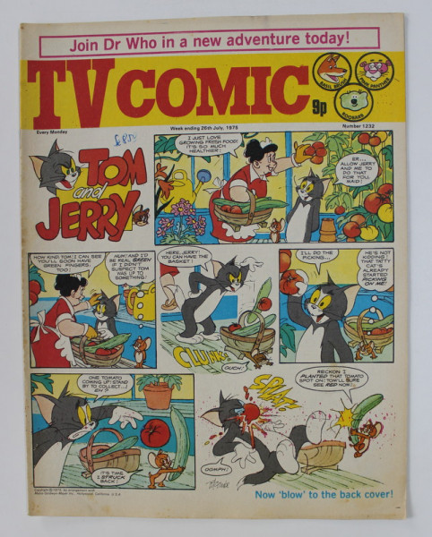 TV COMIC , REVISTA ENGLEZA PENTRU COPII , BENZI DESENATE , 26  JULY  , 1975